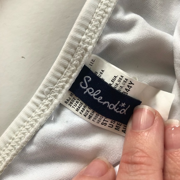 Splendid Orange and Stripe Two Piece Tank Bikini Swimsuit Small - Picture 3 of 6